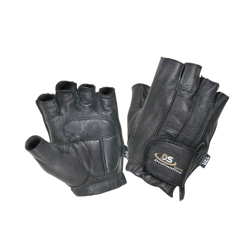 Finger Less Leather Gloves 